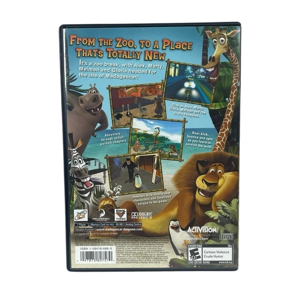 PlayStation 2 Dream Works Madagascar Video Game w Manual